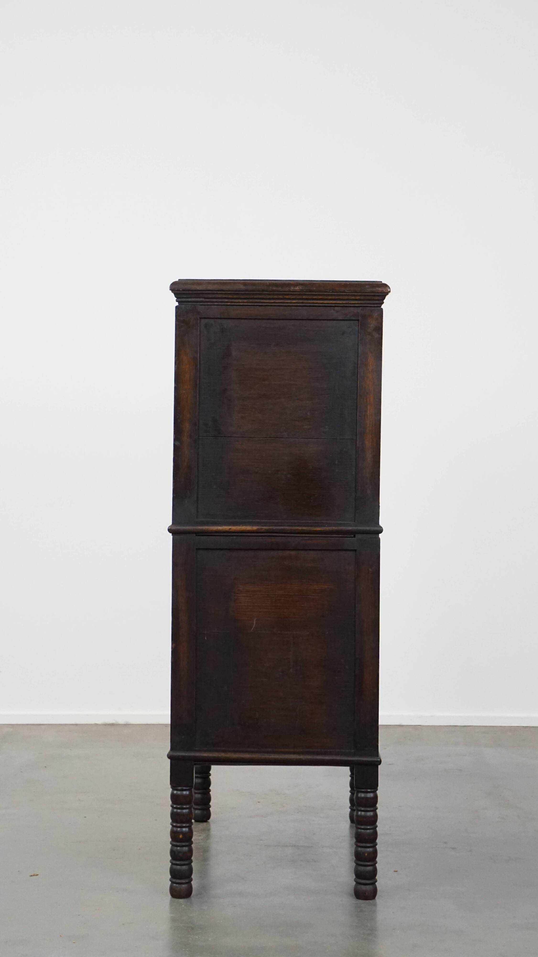 Antique Oak English Cabinet from the 19th Century