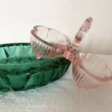 Pink double glass salt shaker