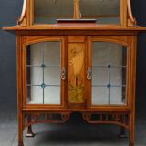 Unique pair of art nouveau cabinets