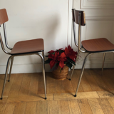 Brown formica chairs