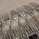 12 silver-plated dessert forks by Christofle Marly, 18.8cm