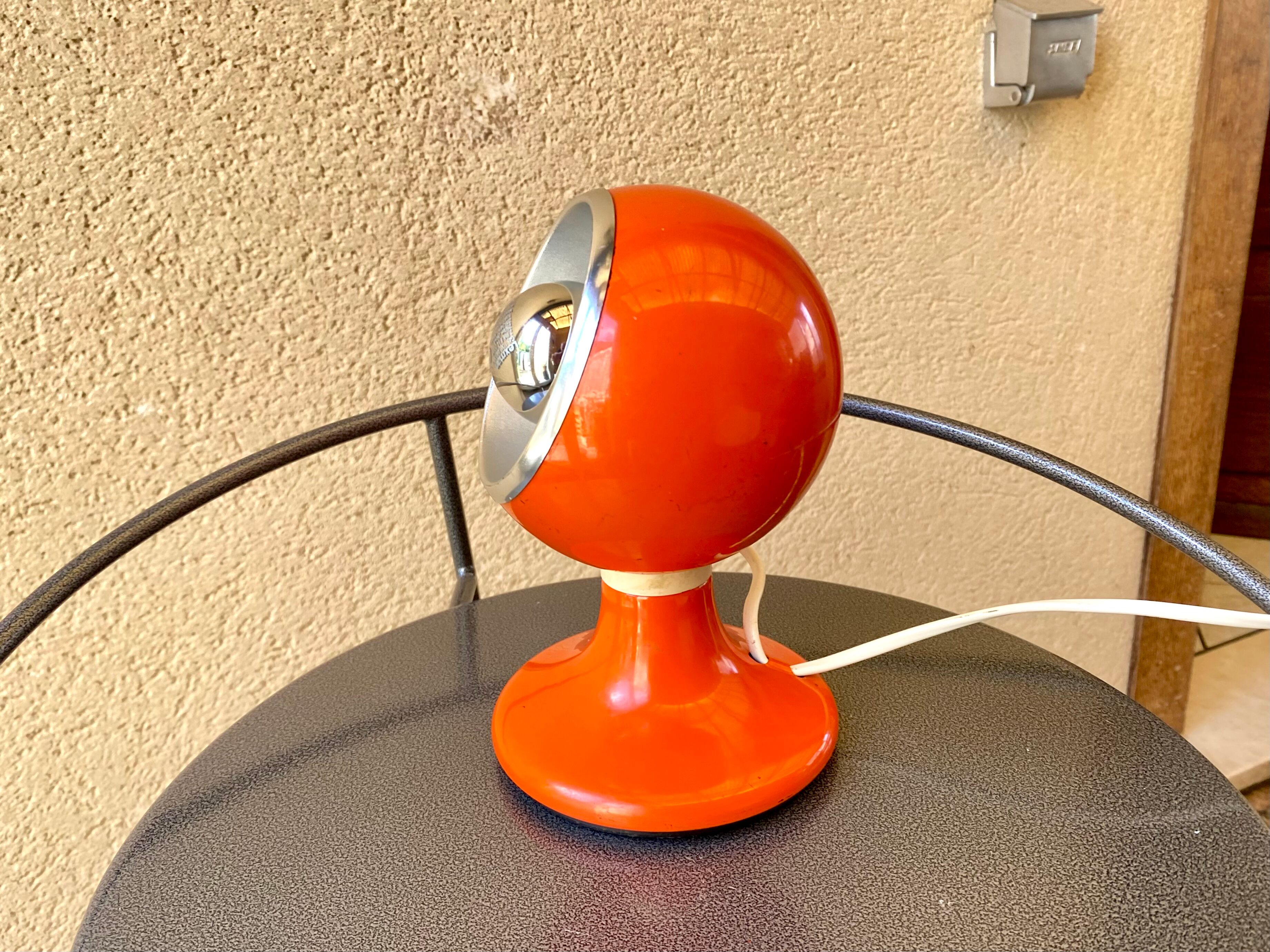 Magnetic eyeball lamp Luci italy vintage design 70s original