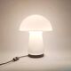 Large glass table lamp in the shape of a mushroom from the space age by Limburg, Germany, 1970s.