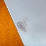 Vintage rectangular mirror Deknudt – polished aluminium frame – Belgium 1970s