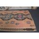 Vintage Turkish Oushak Handmade Cotton Orange Wool Kilim Runner Rug 170x404
