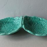 Double ceramic cups shape cabbage leaves