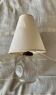 Pair of Art Deco pressed glass vases converted into lamps signed Carrillo.