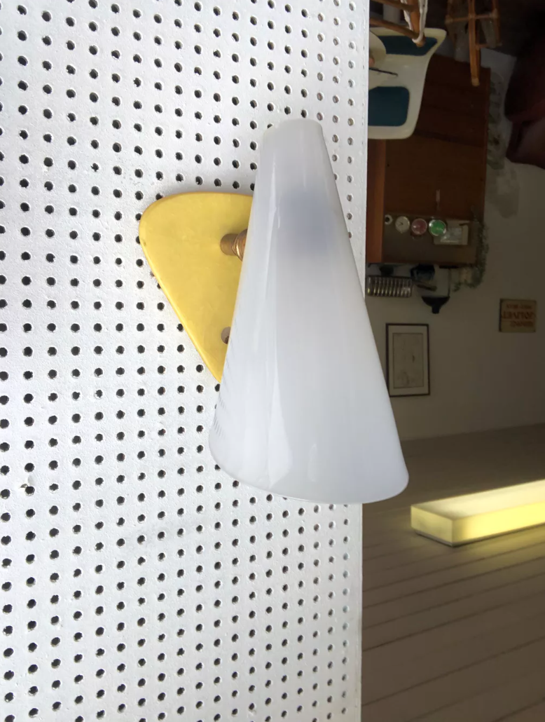 Pair of cone wall lamps 50s