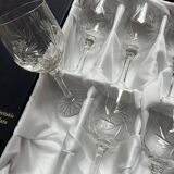 6 Cristal Grand Duc stemmed glasses for wine or water in genuine crystal