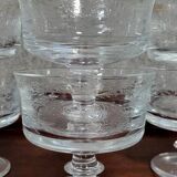 6 engraved crystal fruit salad bowls from the Napoleon III period
