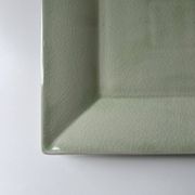 Large celadon square plate