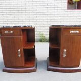 Pair of art deco bedside tables of the 30s