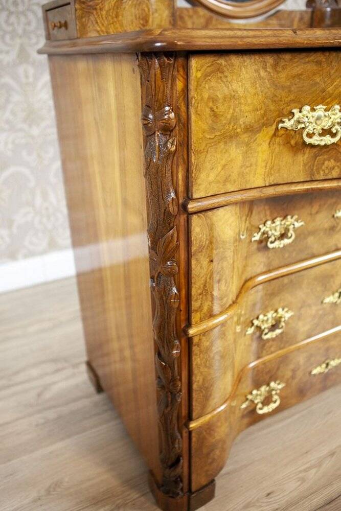Antique Louis Philippe Vanity Table in Walnut, 1890s