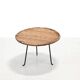 Round rattan side table by Raoul Guys