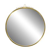 Beautiful, heavy Mid-Century Modern brass wall mirror by Lenz, 1964