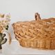 Vintage wicker basket – bohemian decorative storage