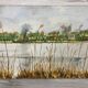 Oil on vintage cardboard