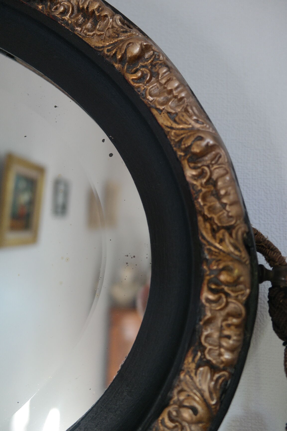 Black and gold art deco mirror