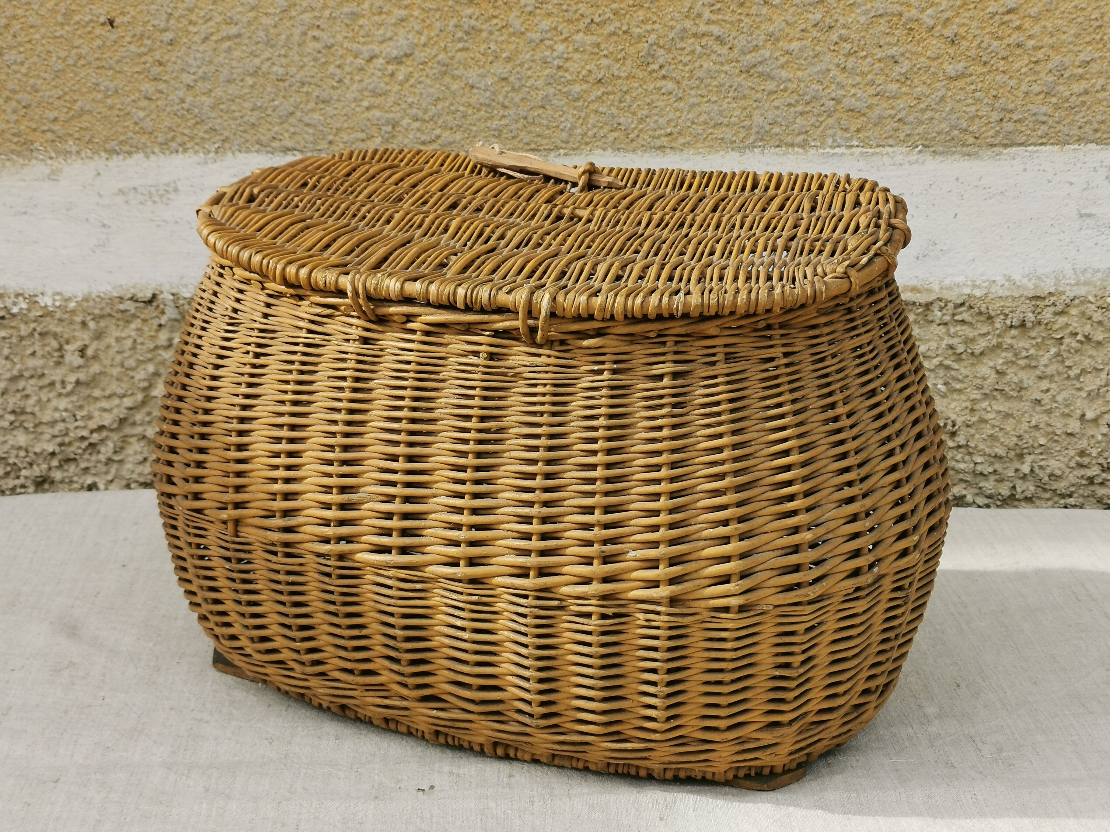 Panier vintage en rotin pour velo