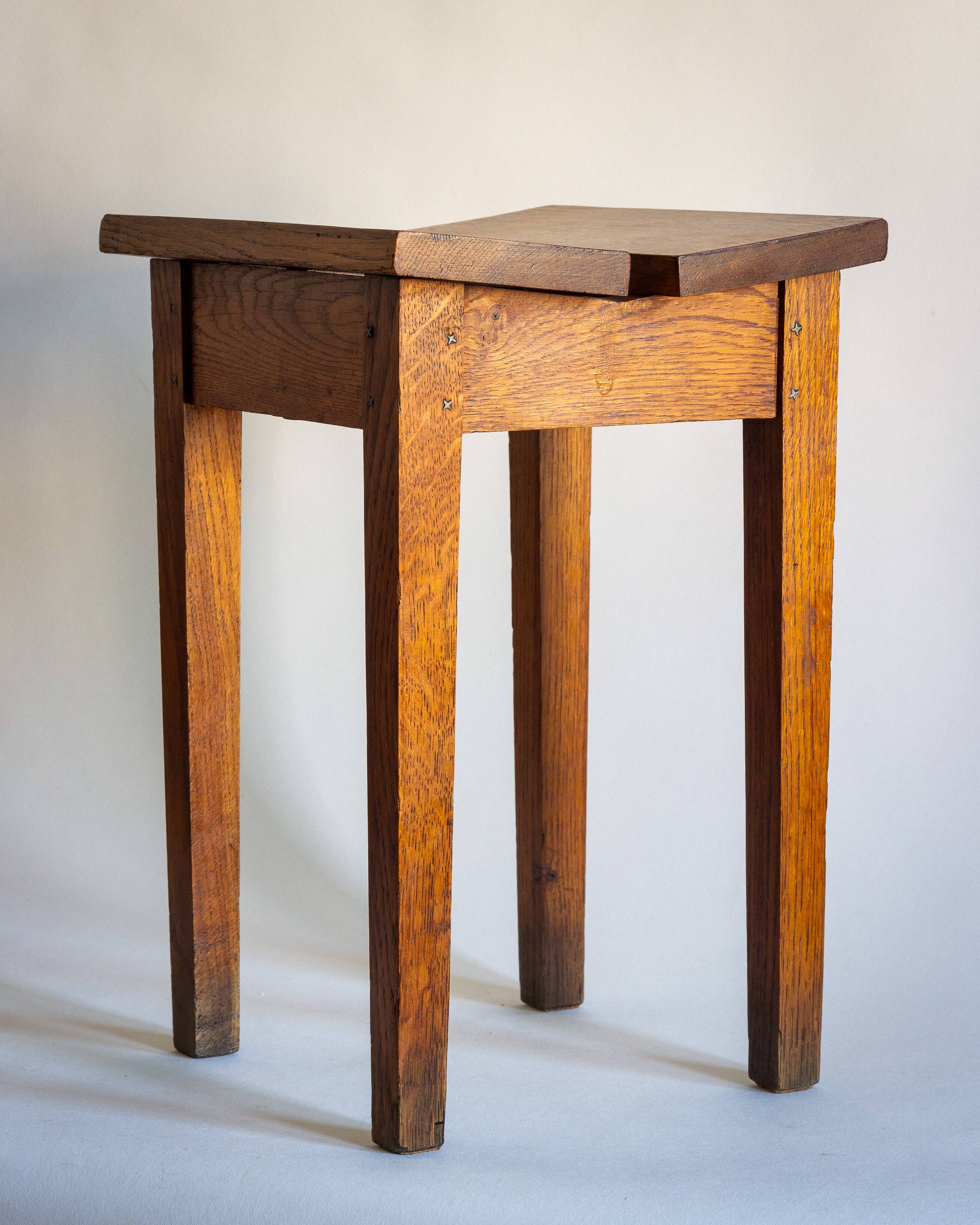Wooden stool, reconstruction period, Anonymous craft work, 1950s