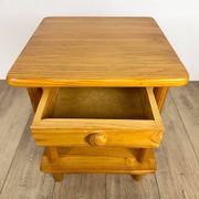 Scandinavian bedside table in pine from the 1980s.