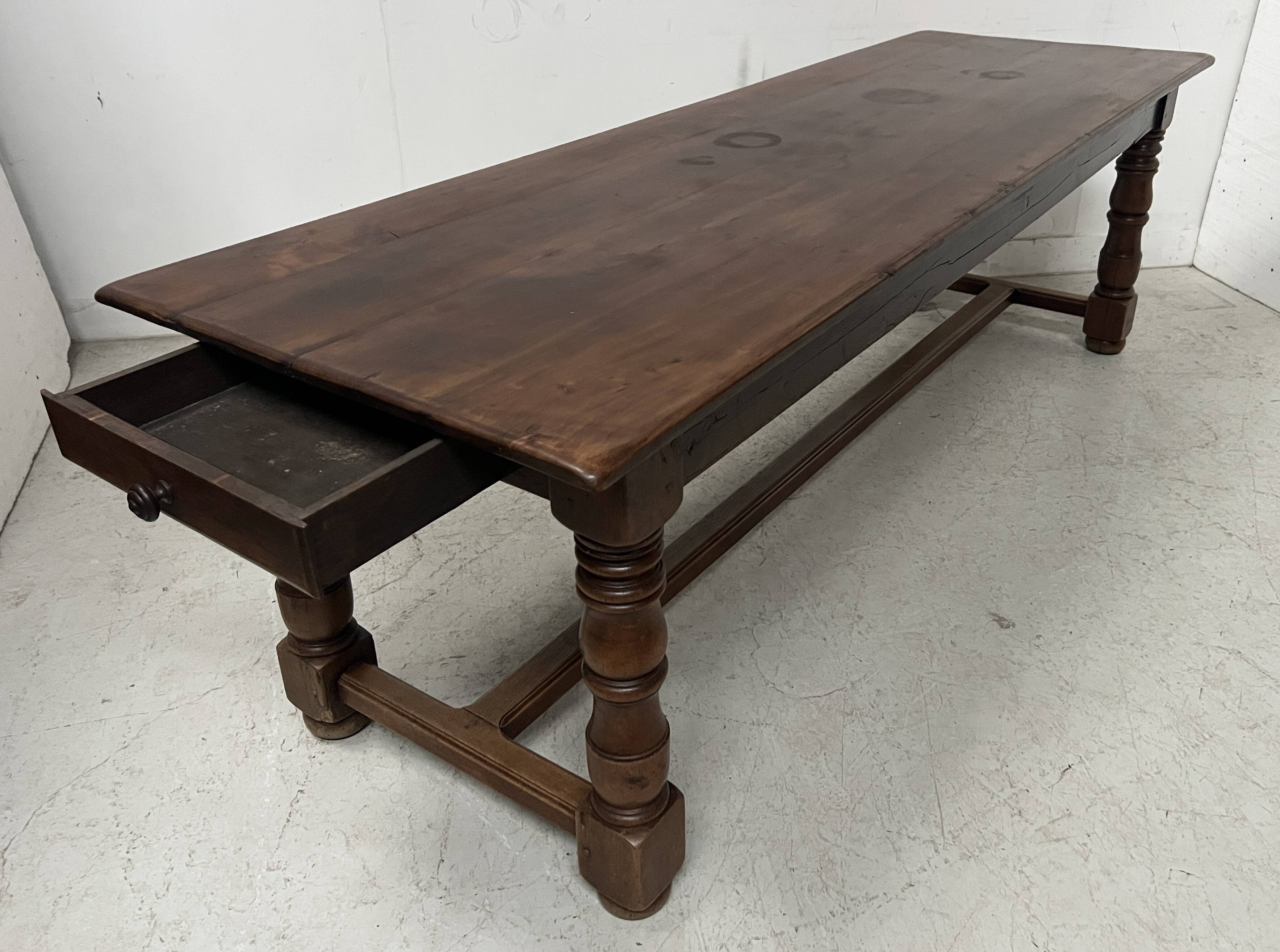 Large 19th Century Farmhouse Table in Solid Beech