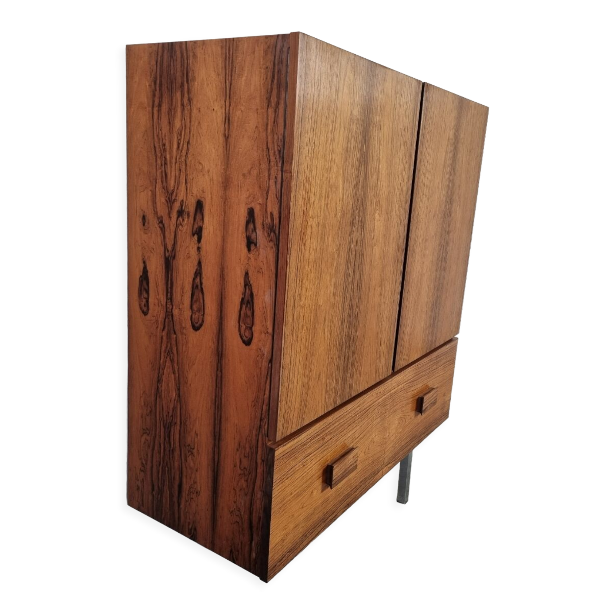Scandinavian rosewood and chrome sideboard, 60s
