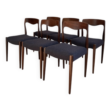 Set of 6 vintage 60's Scandinavian chairs