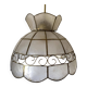 Vintage mother-of-pearl and brass pendant light