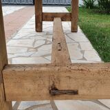 Loom table in solid oak 240 x 58 cm. 1920.