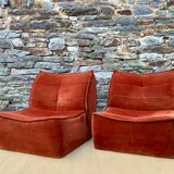 Pair of 70s velvet heaters