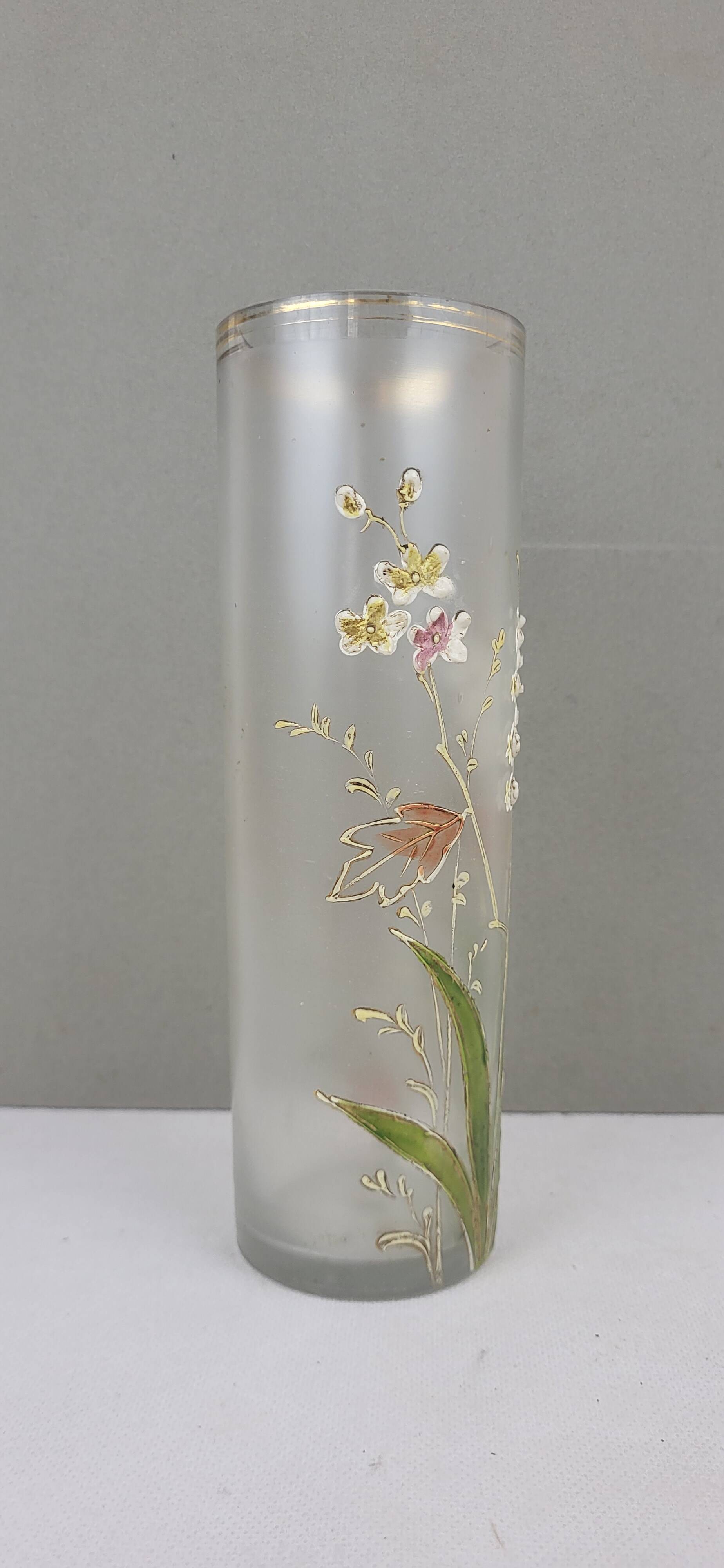Enameled glass vase 1900