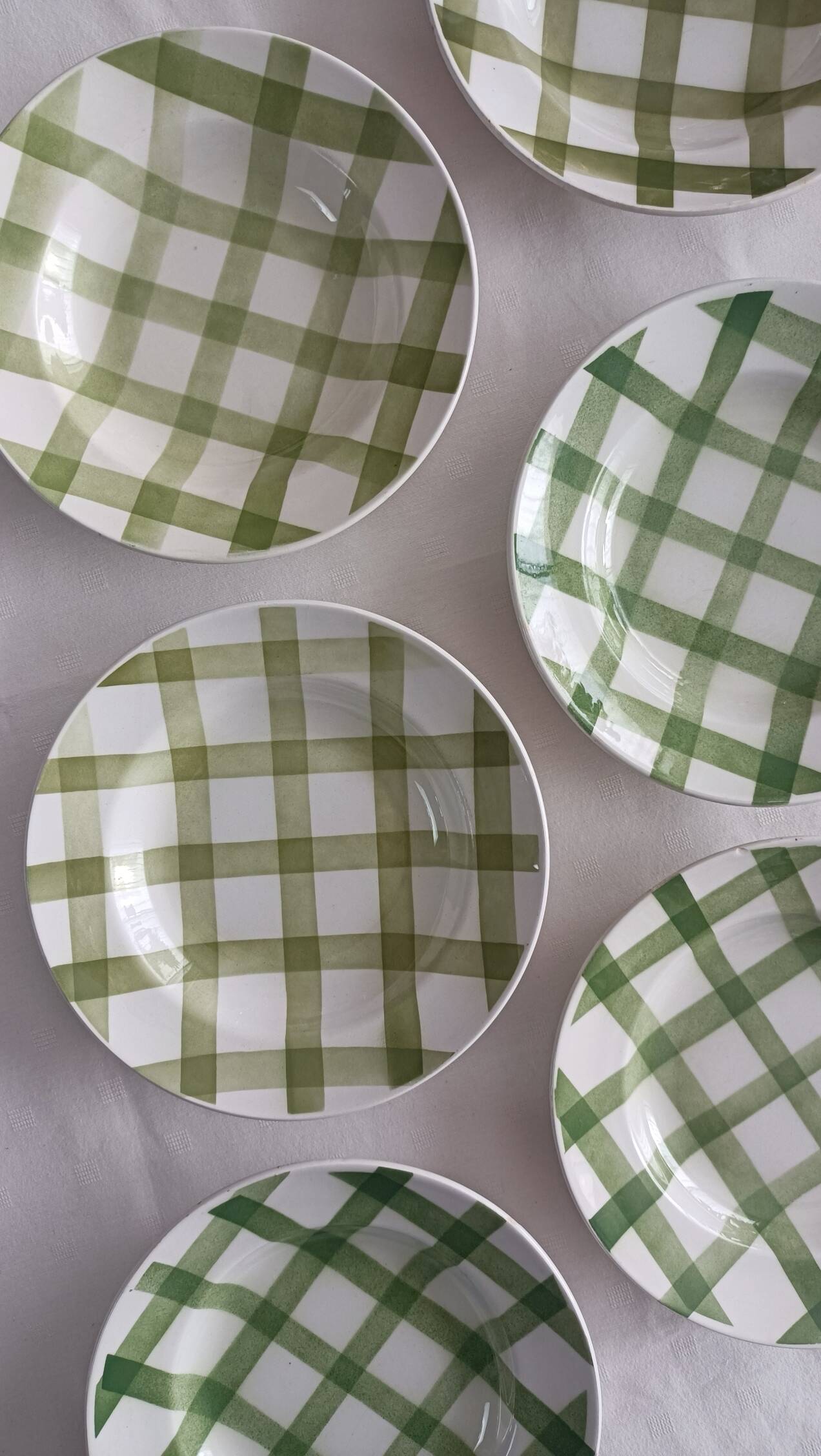Set of 6 deep plates Moulin des Loups, Tablecloth