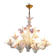 Vintage murano glass flower chandelier, 1950s