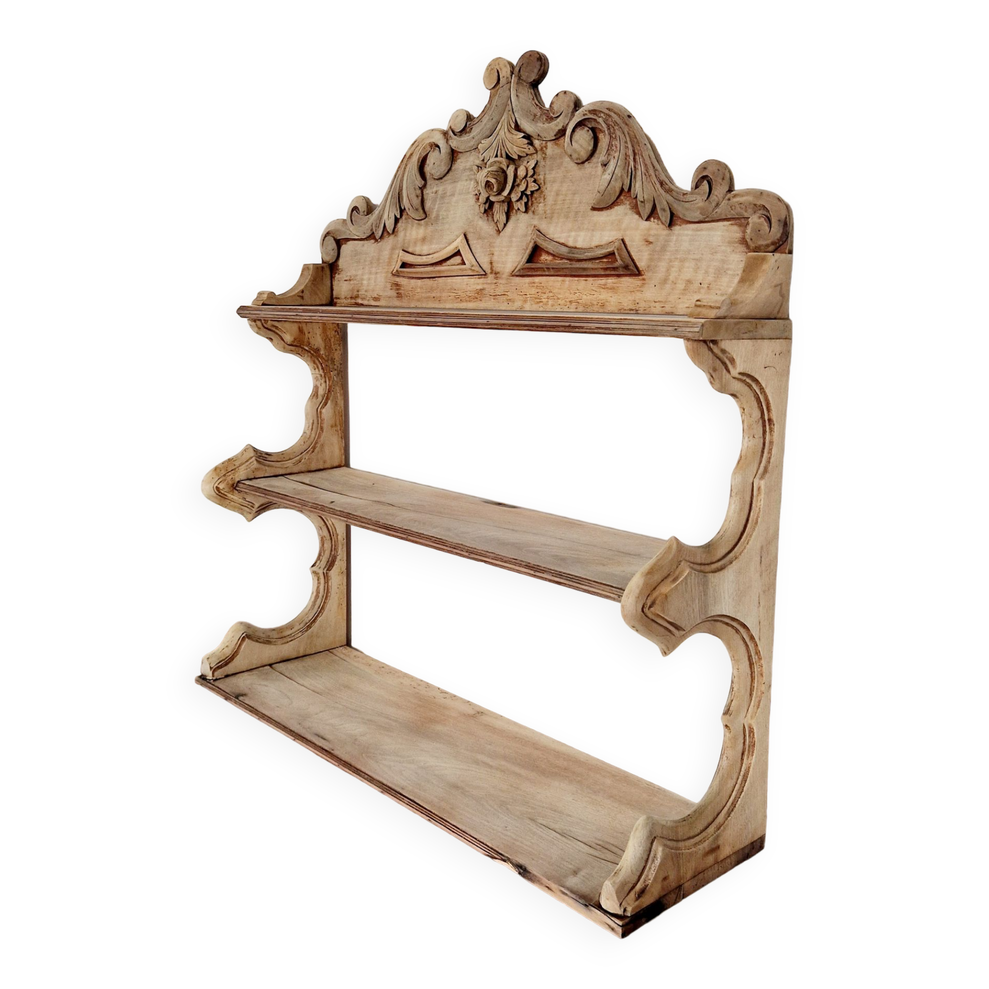Carved 1900s wall or table shelf