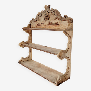 Carved 1900s wall or table shelf