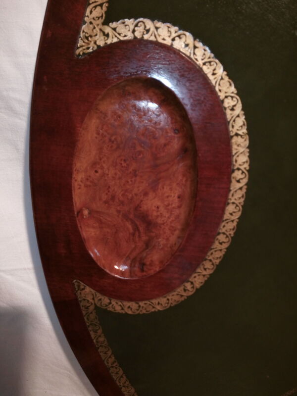 table à jeux ancienne en acajou et noyer
