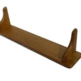 Vintage oak wall shelf book shelf 1970s wood minimalist design