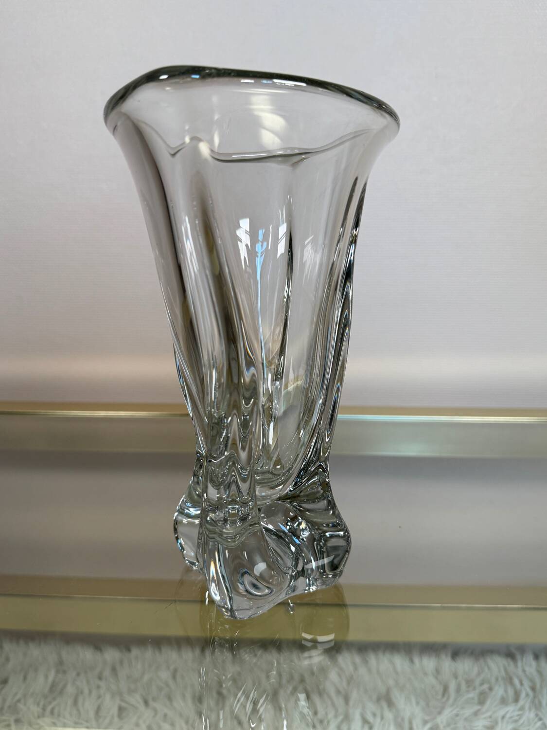 Openwork crystal vase from the 60s/70s