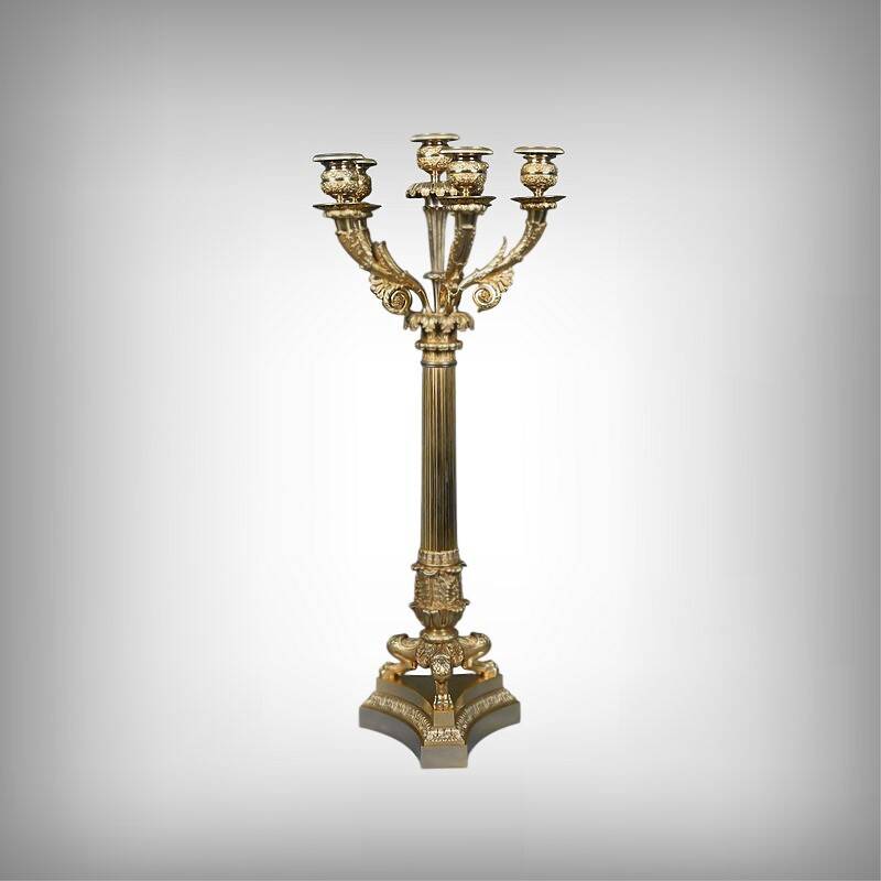 Gilded bronze candelabrum, Restoration period – early 19th century