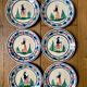 Henriot Quimper dessert service
