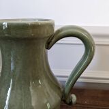 Glazed ceramic pitcher