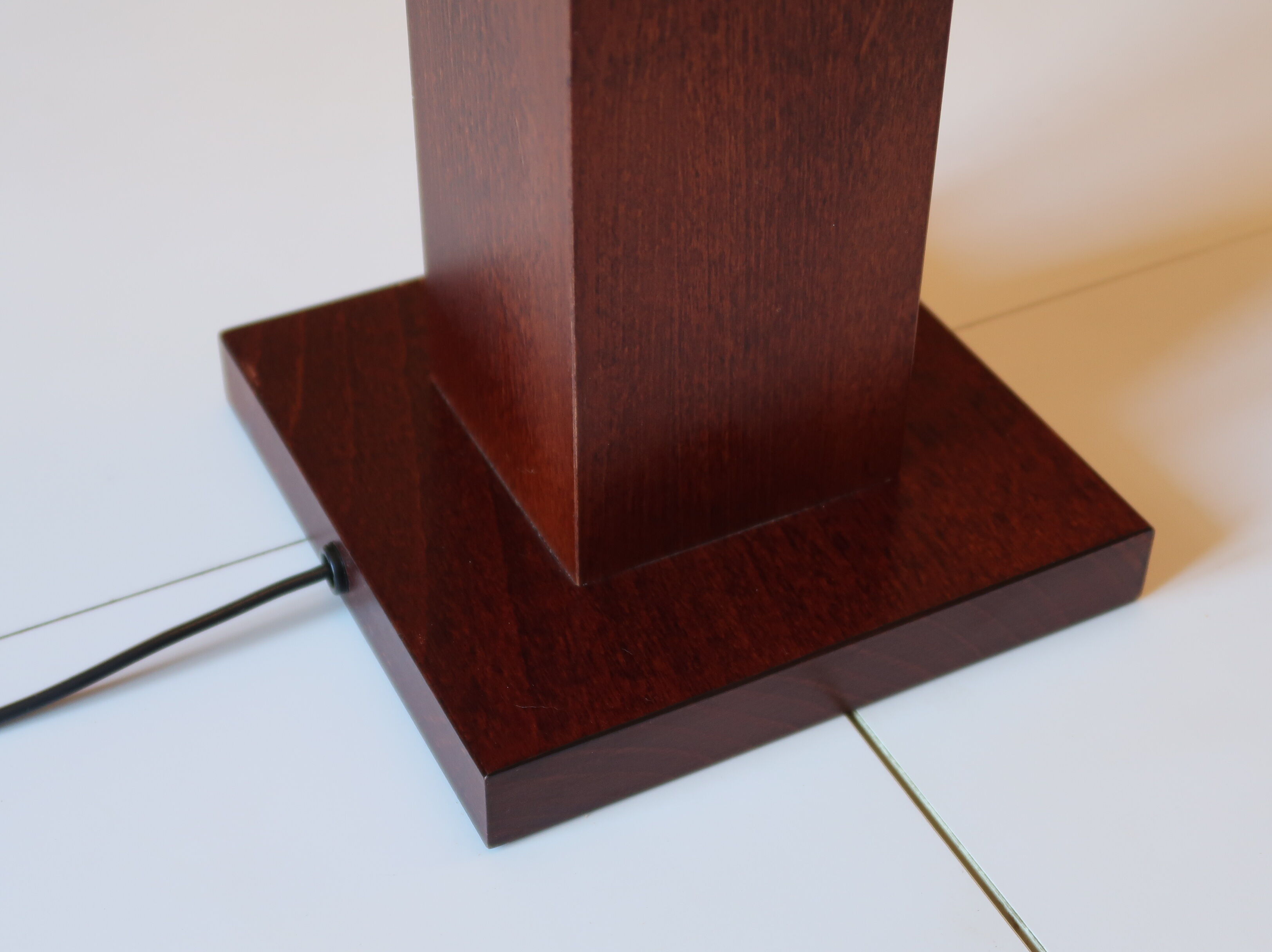Mahogany midcentury table lamp