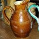 Silver stoneware pitcher/vase