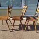 Lot de 3 chaises de bistrot en bois bar vintage