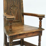 Renaissance style caquetoire armchair