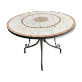 Iron table with ceramic top