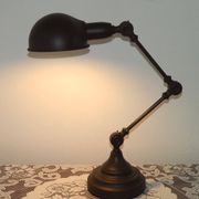 French Vintage Retro Anglepoise Adjustable Desk Lamp In Olive Green Metal 4946
