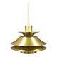 Small hanging lamp from Danish Top-lamps, in brass colored aluminum, produced in the 1980s