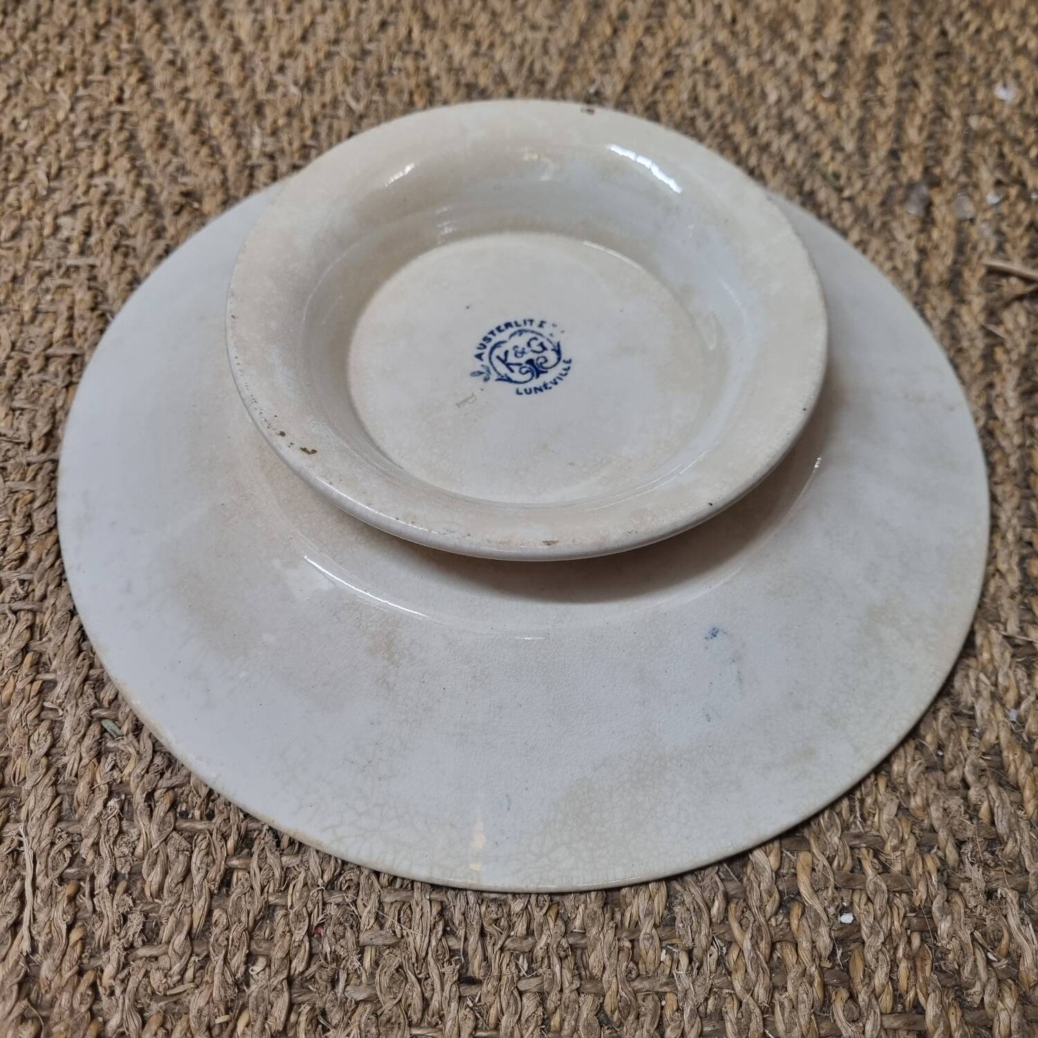 Lunéville earthenware piedouche plate 1930